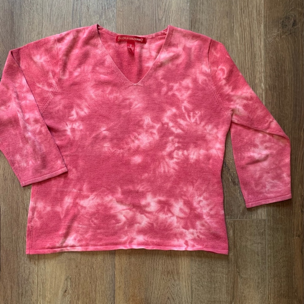 Coldwater Creek Pink Tie-Dye Women's Top